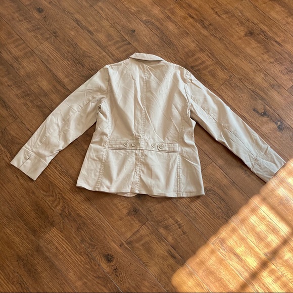Liz Claiborne Beige Tan Jacket Coat Blazer Medium - Picture 4 of 7